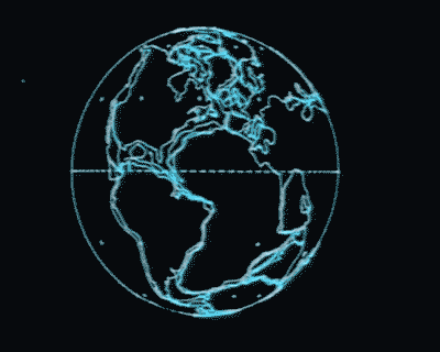Spinning Pangea Globe